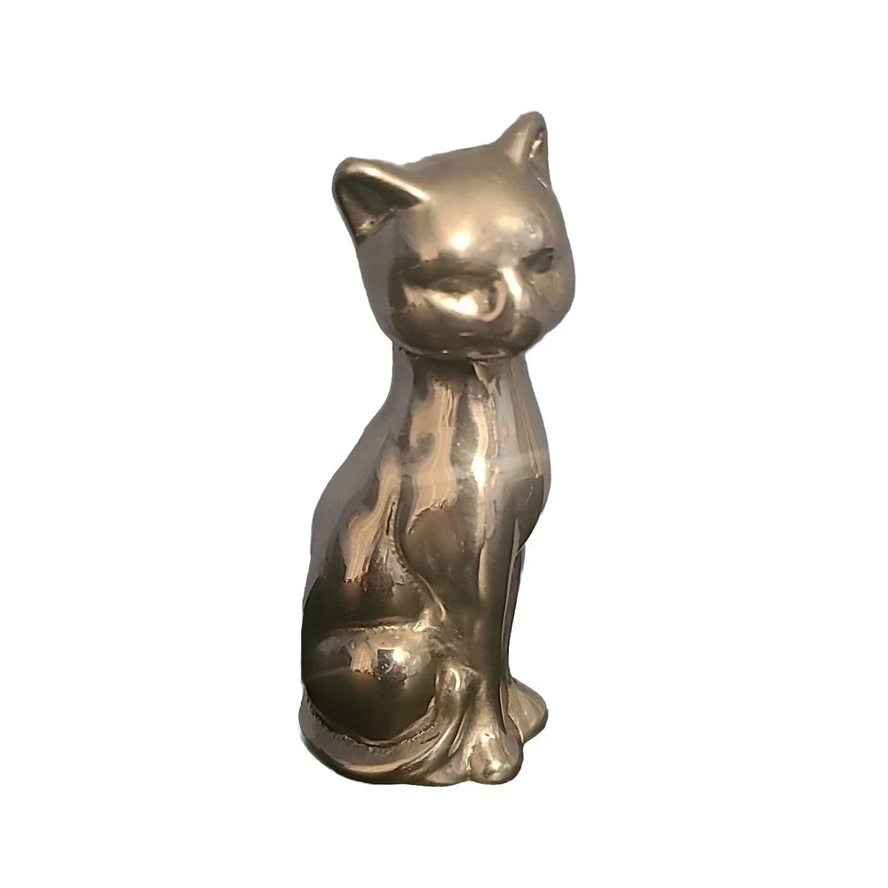 Hoselton Solid Aluminum Cat Sculpture Figurine Paperweight Signed 1236 Canada
